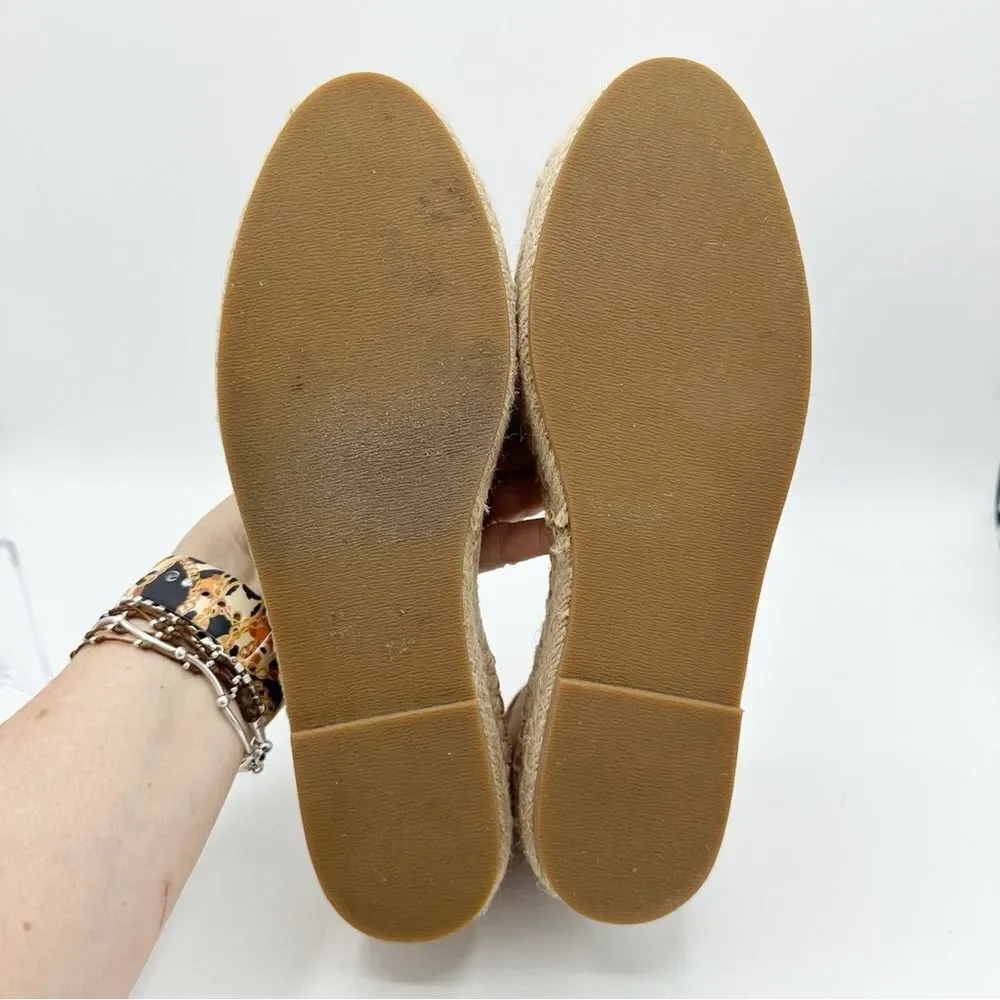 Splendid Women's Edna Ankle Tie Blush Nubuck Suede‎ Espadrille Sandals Size 8M